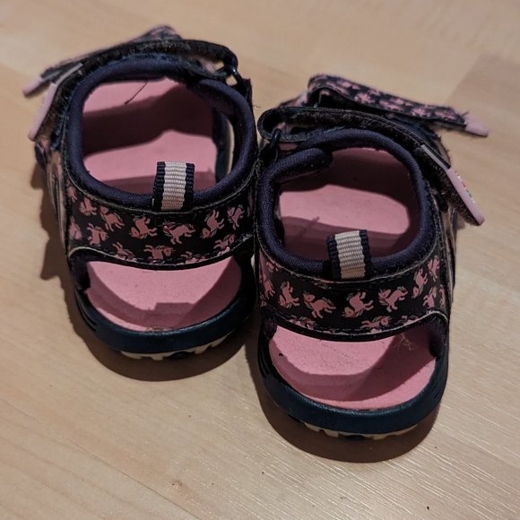 Enchanting Unicorn Velcro Sandals - Pink and Blue, Size 7, Gently Worn - Picture 3 of 4